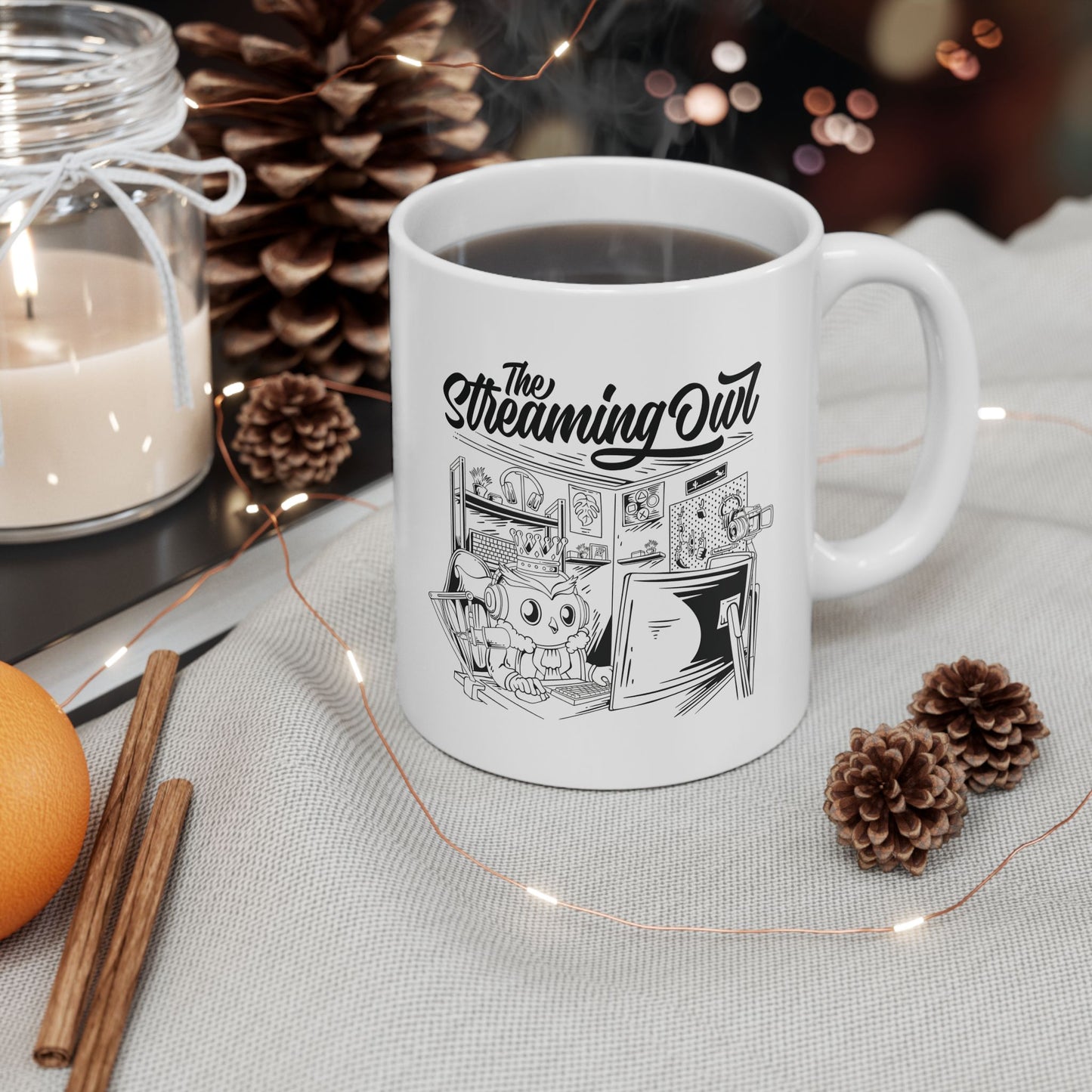 The Streaming Owl Sketch Mug