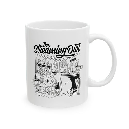 The Streaming Owl Sketch Mug